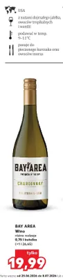 Wino białe wytrawne Bay Area Chardonnay promocja w Kaufland