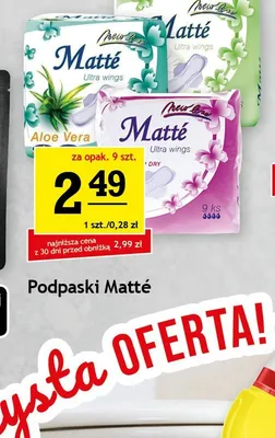 Podpaski Matté Ultra Wings Dry promocja w Gram Market
