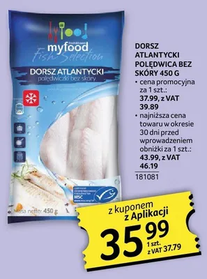 Dorsz atlantycki polewica bez głowy 450 g promocja w Selgros
