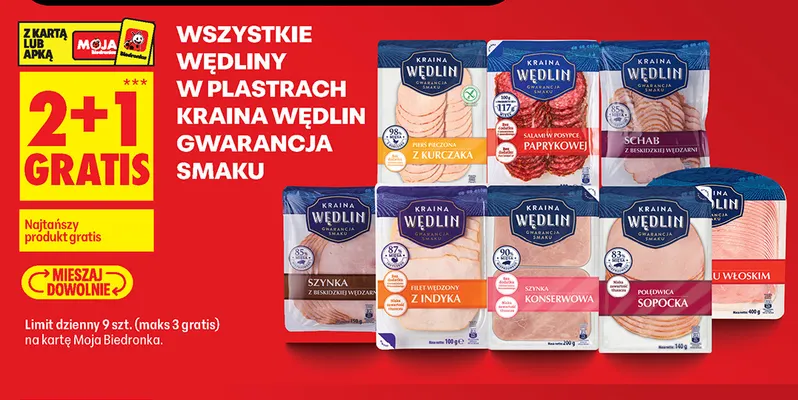 Filet wędzony z indyka w plastrach Kraina Wędlin promocja w Biedronka