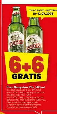 Piwo Namysłów Pils promocja w Twój Market