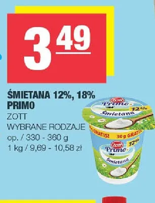 Śmietana 18% Primo promocja w SPAR