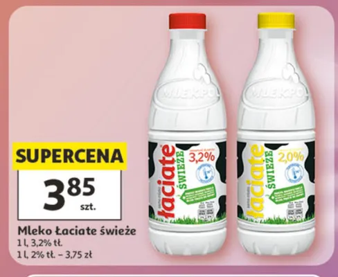 Mleko Łaciate świeże 2,0% promocja w Auchan