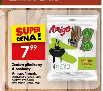Zestaw piknikowy 4-osobowy Amigo promocja w Twój Market