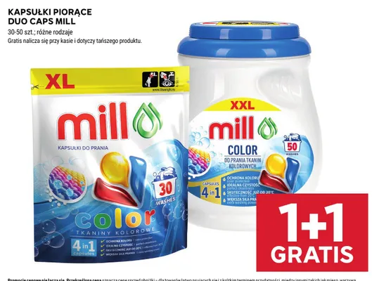 Kapsułki do prania Mill Color XL promocja w Stokrotka