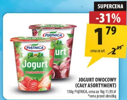 Jogurt owocowy Piątnica promocja w Arhelan