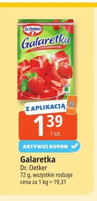 Galaretka Dr. Oetker o smaku truskawkowym promocja w Leclerc