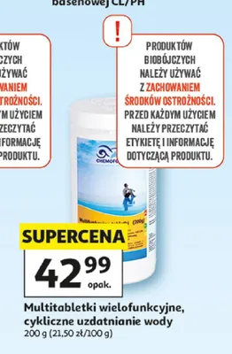 Multitabletki wielofunkcyjne cykliczne uzdatnianie wody Chemoform promocja w Auchan