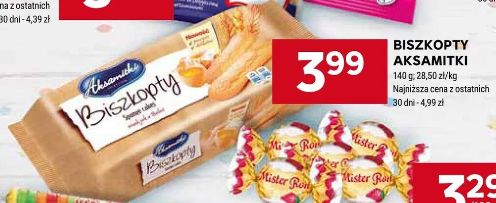 Biszkopty Aksamitki promocja w Stokrotka