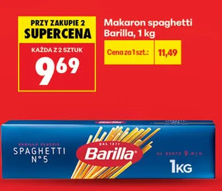 Makaron spaghetti Barilla promocja w Biedronka
