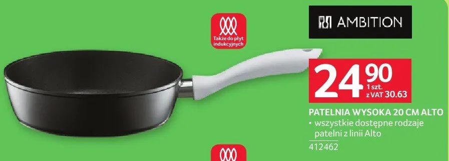 Patelnia Ambition wysoka 20 cm Alto promocja w Selgros