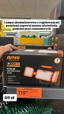 Lampa akumulatorowa Niteo 20V Max promocja w Biedronka
