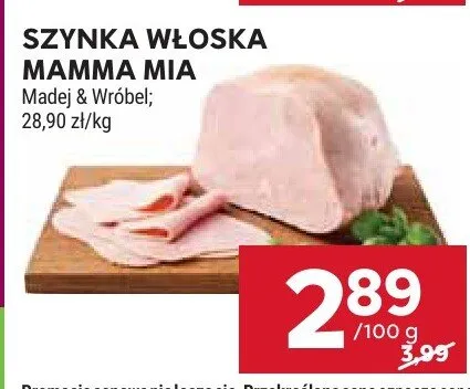Szynka włoska Mamma Mia promocja w Stokrotka