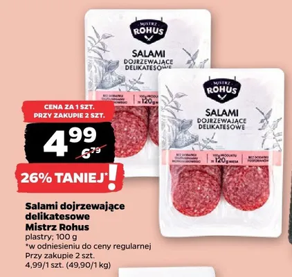 Salami dojrzewające delikatesowe promocja w Netto
