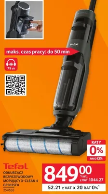 Odkurzacz bezprzewodowy mopujący Tefal X-CLEAN 4 GF5035F0 promocja w Selgros