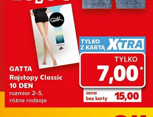 Rajstopy Classic 10 DEN Gatta promocja w Kaufland