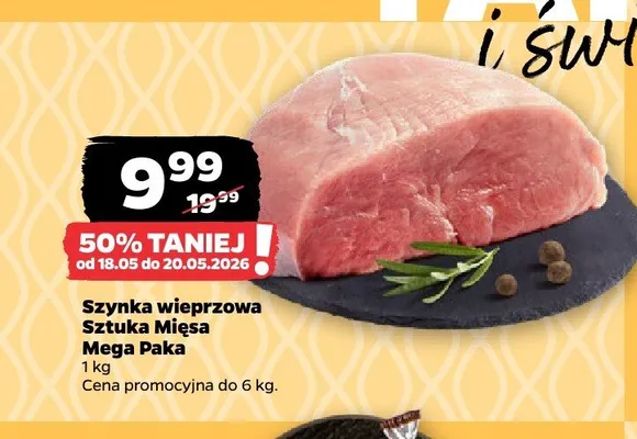 Szynka wieprzowa Sztuka Mięsa Mega Paka promocja w Netto