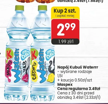 Napój Kubuś Waterrr promocja w Market Point