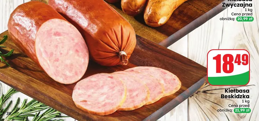 Kiełbasa beskidzka Agro Rydzyna promocja w Dino