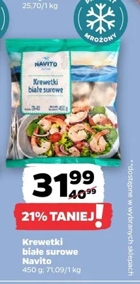 Krewetki białe surowe Navito promocja w Netto