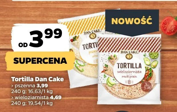 Tortilla wieloziarnista Dan Cake promocja w Netto
