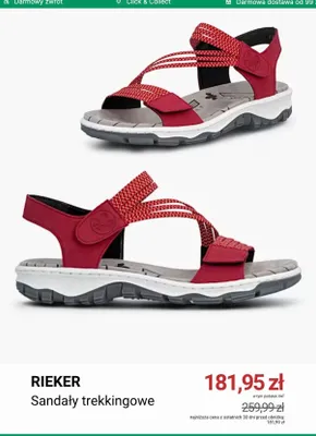 Sandały trekkingowe Rieker promocja w Deichmann