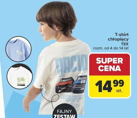 T-shirt chłopięcy promocja w Carrefour