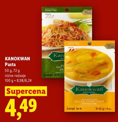 Pasta Yellow Curry Kanokwan promocja w Lidl