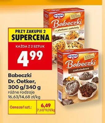 Babeczki z płatkami czekolady Dr. Oetker promocja w Biedronka