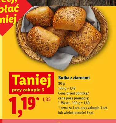 Bułka z ziarnami promocja w Lidl