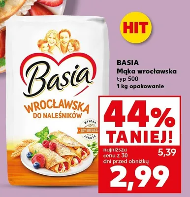 Mąka wrocławska typ 500 promocja w Kaufland