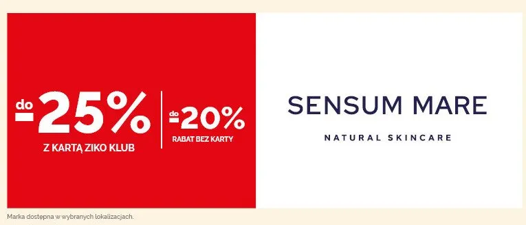 Kosmetyki Sensum Mare promocja w Ziko Dermo