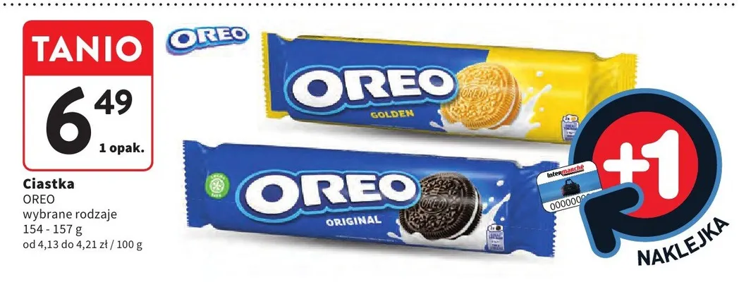 Ciastka Oreo Golden promocja w Intermarche