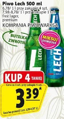 Piwo Lech free lager Kompania Piwowarska promocja w Prim Market