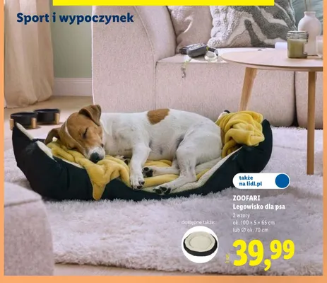 Legowisko dla psa ZOOFARI ok. 100x5x65cm promocja w Lidl