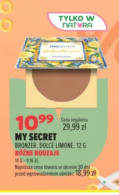 Bronzer My Secret Dolce Limone promocja w Drogerie Natura