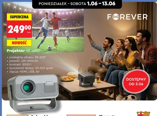 Projektor 4K UHD FOREVER promocja w Biedronka