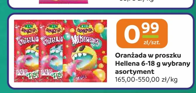 Oranżada w proszku Hellena promocja w Społem Częstochowa