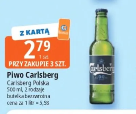 Piwo Carlsberg promocja w Leclerc