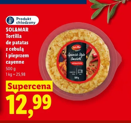 Tortilla de patatas z cebulą i pieprzem cayenne Sol & Mar promocja w Lidl