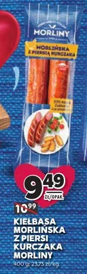 Kiełbasa Morlińska z piersi kurczaka Morliny promocja w Stokrotka