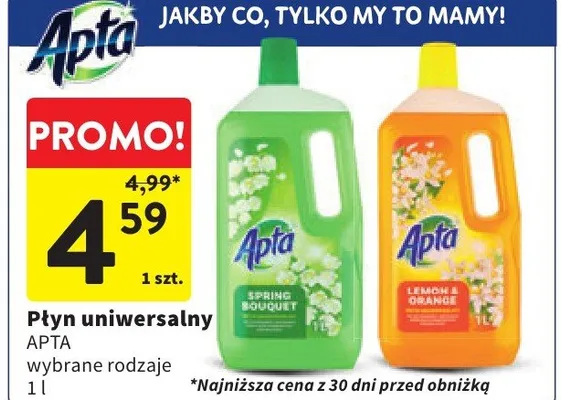 Płyn uniwersalny spring freshness lub lemon & lime promocja w Intermarche