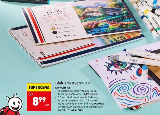 Blok artystyczny A4 LOOZZ Art 20 kartek promocja w Biedronka
