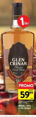 Whisky 40% Glen Crinan promocja w Intermarche