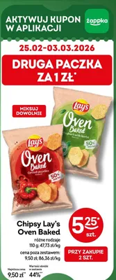 Chipsy Oven Baked różne rodzaje promocja w Żabka