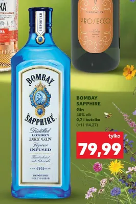 Gin Bombay Sapphire 40% alk. promocja w Kaufland