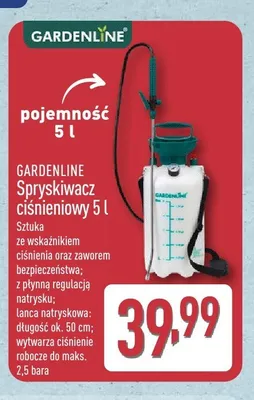 Spryskiwacz ciśnieniowy GARDENLINE 5l promocja w Aldi