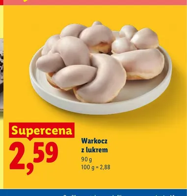 Warkocz z lukrem Cukiernia Lidla promocja w Lidl