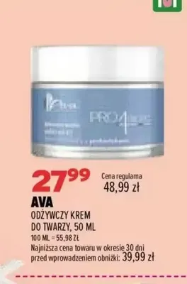 Odżywczy krem do twarzy Ava promocja w Drogerie Natura