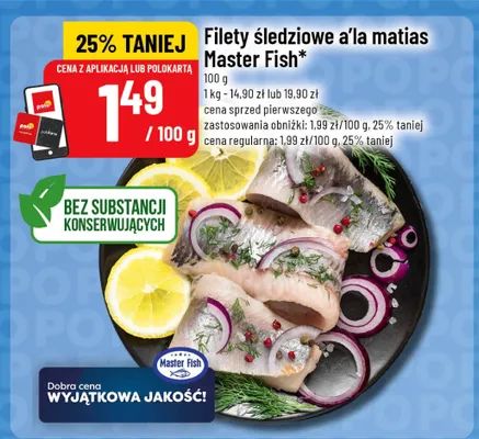 Filety śledziowe a'la matias Master Fish promocja w POLOmarket